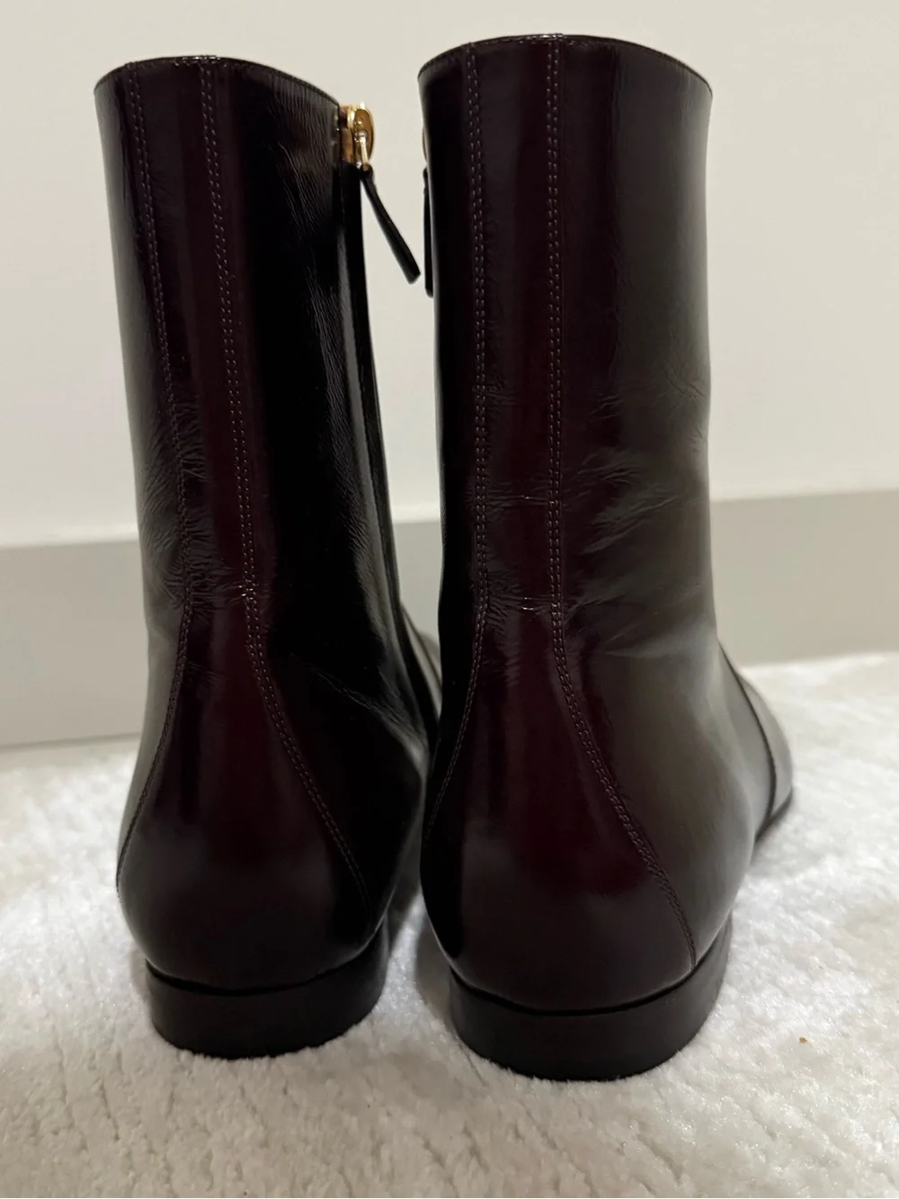 Khaite Colt Ankle Boots, 39.5,Bordeaux
